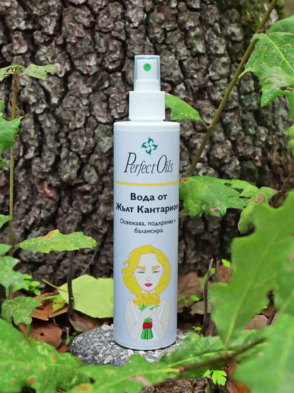 Вода от Жълт Кантарион 250 мл – грижа за чувствителна кожа и раздразнен след боядисване скалп